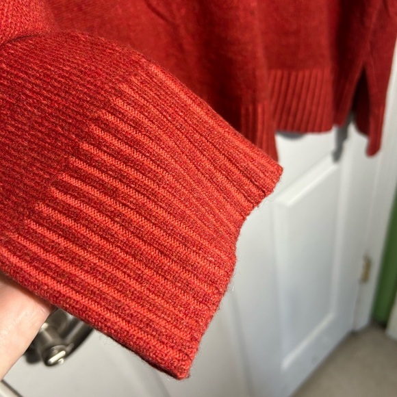 Eileen Fisher Womens Cashmere Wool Sweater Size XL Red Orange Crewneck Soft - Picture 4 of 11
